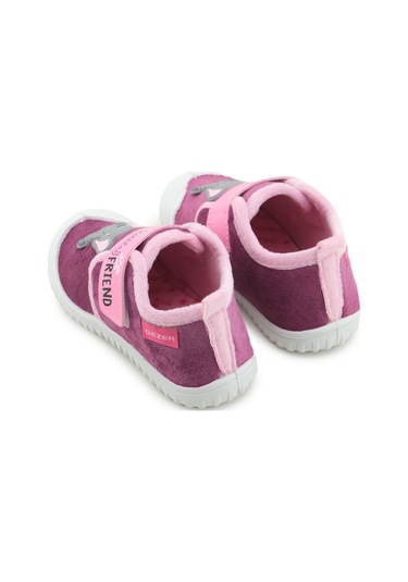 Gezer Kız Çocuk Kışlık Tek Cırt Cırtlı Ayarlanabilir Rahat Taban Ev, Bahçe, Okul, Kreş Panduf Ayakka Mor