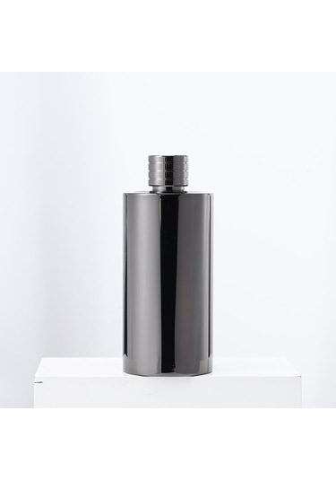 Sones 1000ml Açık Hava Şarap Kavanozu 304 Paslanmaz Çelik Silindirik Kalça Matarası, Renk: Galvanik Siyah