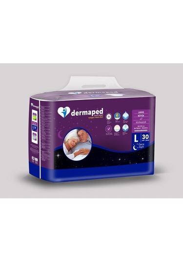 Dermaped 10 Damla Gece Hasta Bezi Large 60 Adet L