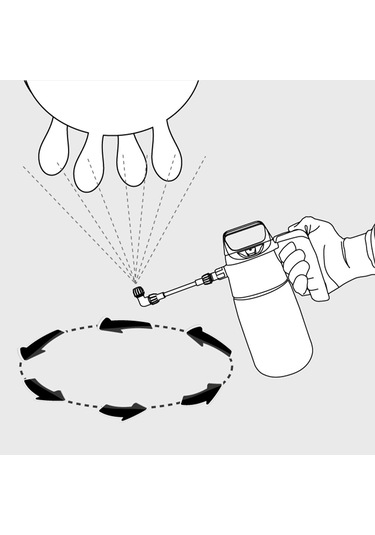Ik Teat Sprayer 1,5 Uzun Nozullu Alttan Püskürtmeli Basınçlı Pomp