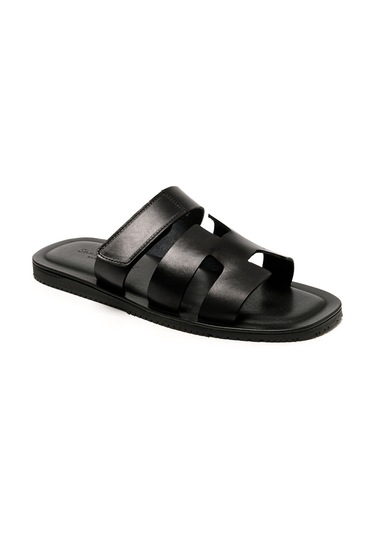 The Sandals Factory Black Sandalet Erkek M7897 The Sandals Factory Leather Upper Sandals Black