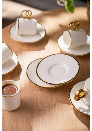 Emsan Wedding 90 Ml 6'lı Kahve Fincan Takımı Gold