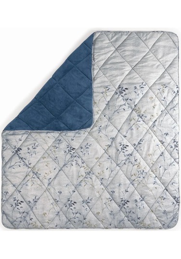 Cotton Box Velvet Çift Kişilik Yorgan Nitsa Denim 195x215 Cm Antrasit