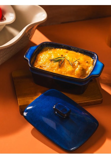 Agness Kaplamalı 250 Ml Fırın Kabı "reactıve Blue" 451852848 Mavi