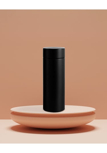 Dereceli Dijital Siyah Paslanmaz Termos 500ml Siyah