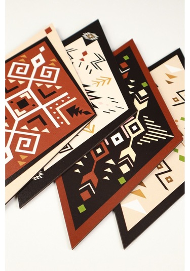 Dekorize Mdf 4 Parça 3 Mm Çerçeve Görünümlü Bohem Tablo 16283 28 X 4