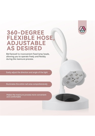 Xurunkeji Mini Jel Cila Kurutma Lambası Şarj Edilebilir Uv Led Tırnak Lambası Kaz Boynu Kablosuz Tırnak Lambası Jel Tırnakların Hızlı Kuruması İçin