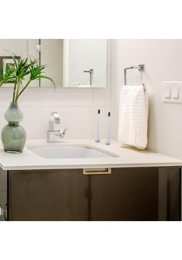 Vantuzlu 4 Parçalı Duvara Monte Diş Fırçası Tutucusu, Diş Fırçalarını Kuru Ve Tozsuz Tutmak İçin Çok İşlevli Duvara Monte Saklama Kancası Diğer