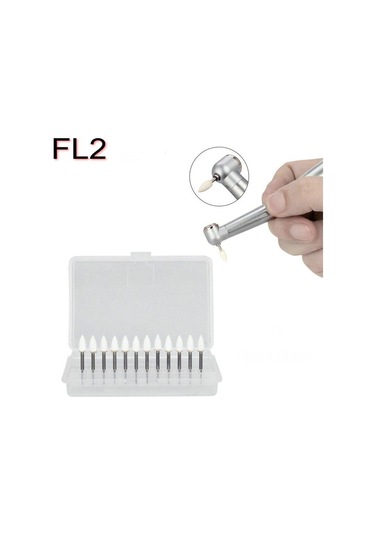 12 Adet/kutu Diş Alev Beyaz Taş Parlatma Fg Burs Aşınma Noktası Bur Fit Yüksek Hızlı El Aleti 1.6mm Fl2