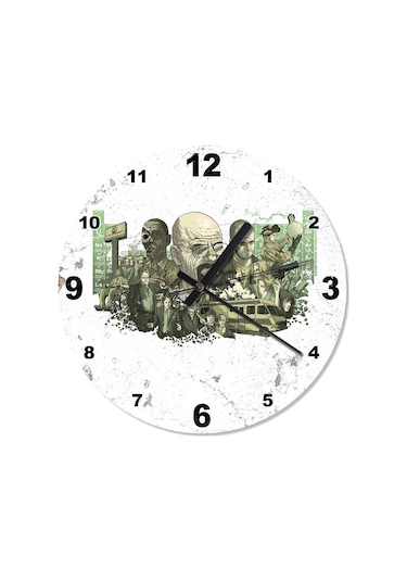 Breaking Bad Tasarım Duvar Saati (407732222) Çok Renkli