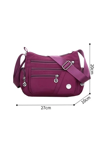 Kadınlar İçin Loveontop Crossbody Su Geçirmez Tote Casual Naylon Antrasit - Siyah