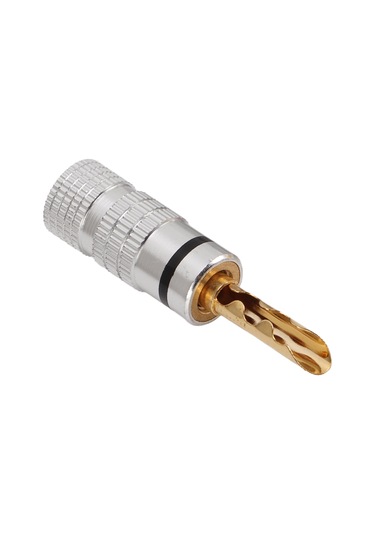 Moveevo J.10054 4mm Altın Kaplama Muz Plugları, Sıkıca Sıkma Tasarımı, Kısa Devre Engeli, Hoparlör Kabloları İçin Uyumlu, 5 Set Kırmızı+siyah