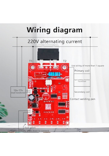 Yuntech01 100a İkili Darbeli Nokta Kaynak Kontrol Kartı - Akım/süre Sayıcı, Kesinti Verisi Saklama, 220v Transformator Uyumlu Dıy Nokta Kaynak Kontrolcüsü