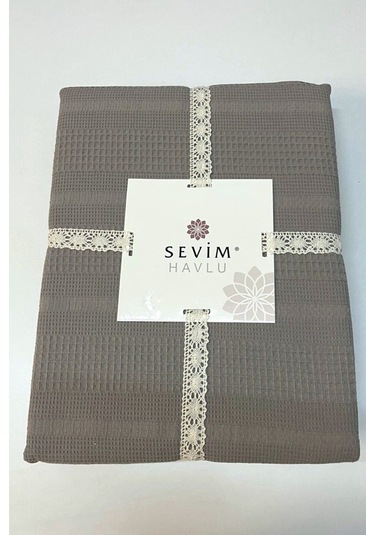 Çift Kişilik Waffle Pike 210x230cm, %100 Pamuk, Petekli Pike Gri