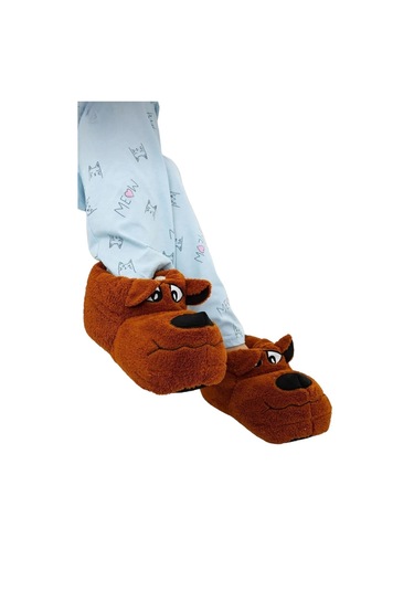 Unisex Figürlü Kaymaz Ve Ses Yapmaz Taban Ev Panduf Taba-taba Taba