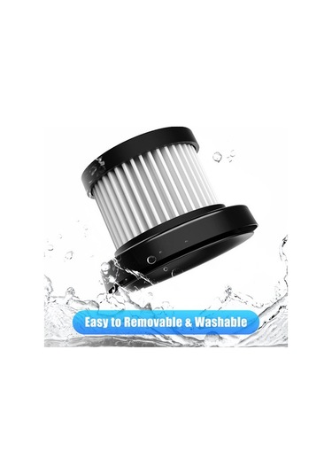 Bosphorusboutique02 120w Siyah 6000pa Mini El Fırçası Süpürge, Hepa Filtre, 2 Fırça, Araç/ev/ofis Temizliği, 12v/7.4v Siyah