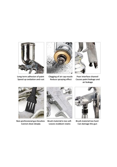 Samdoo 21 Parçalı Çok Amaçlı Hava Fırçası Temizleme Seti - Metal Ve Naylon Fırçalar İle Nozul Temizleme Kiti