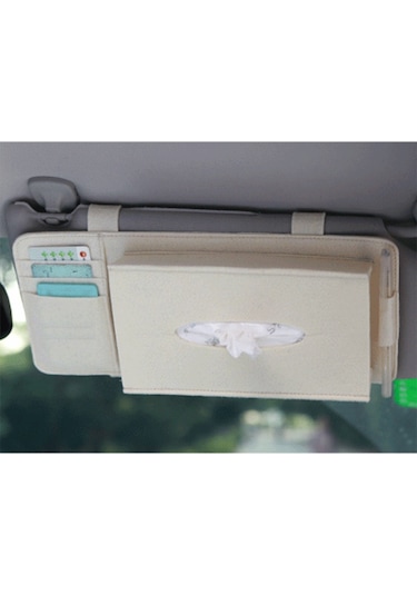 Lemestar Araç İçi Çok Amaçlı Güneşlik Ve Peçetelik Yün Keçe Malzeme, 6 Renk Seçeneği