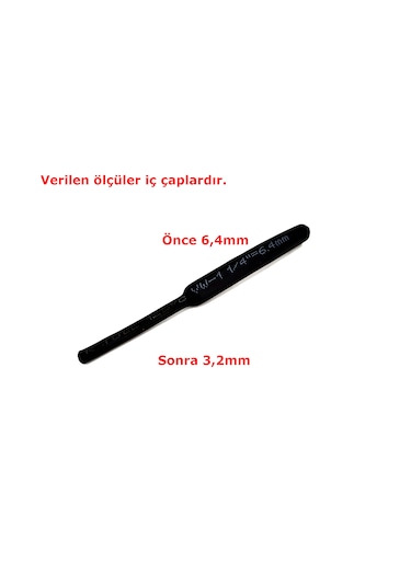1 Metre 9,5mm Siyah Isı İle Daralan Makaron Kablo Izolasyon.