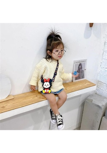 Minnie Mouse Tasarım Silikon Omuz Askılı Çanta-16 Altın