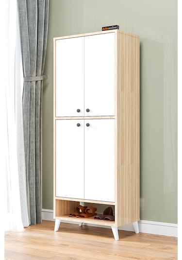 Ae-1088 Patentli İmaj Sonomo Ayakkabılık, 9 Raflı, Ayaklı, 4 Kapa