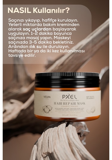 Pxel Onarıcı Şampuan - Maske 2 Li Set Vegan 400 Ml, 300 Ml