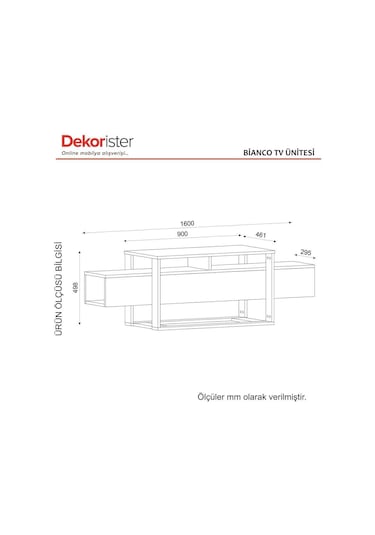 Dekorister Exclusive Bianco Tv Ünitesi Mermer