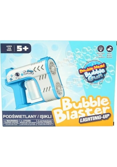 Bubble Blaster Işıklı Ve Müzikli Çift Başlıklı Köpük Tabancası Double Head Bubble Gun - Yeşil