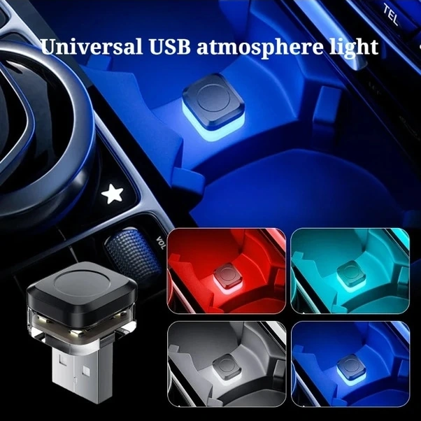 Trendooze Turcoshop11 Evrensel Usb Led Araç İçi Aydınlatma Mavi Neon Aksan