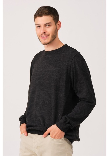 V0091 Dewberry Erkek Battal Oversıze Kazak-antrasit Antrasit