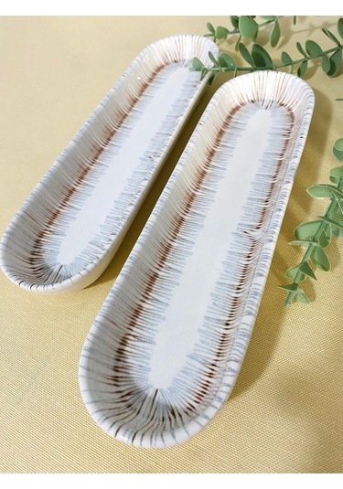 Blue Eyes 2 Adet Zeytinlik Sunum Tabağı Kahve Mavi