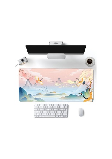 Dolıty Klasik Retro Çin Tarzı 90x40cm Büyük Mouse Pad E