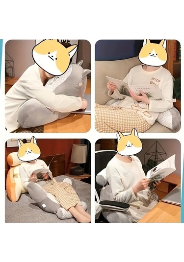 Trendooze Gri Beyaz Tasarım Koltuk Yastığı, 60x40cm, Mevsimsiz Kullanım Gri Beyaz