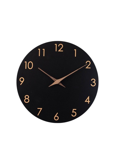 Homyl Duvar Saati 10 ''dekoratif Basit Sessiz Dekor Oturma Odası Siyah