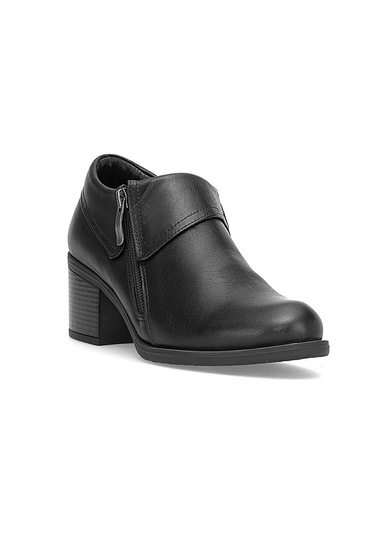 Mammamia D25ka-3725 Kadın Hakiki Deri Klasik Topuklu Ayakkabı Siyah Siyah
