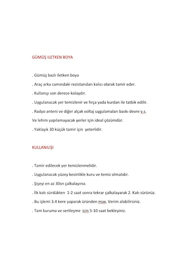 Gümüş İletken Boya - 3gr/0r (oto Arka Cam Rezistans Tamiri)