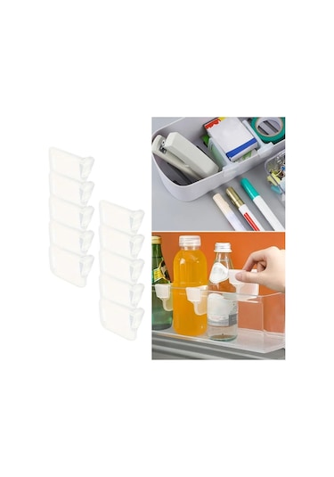 River World Buzdolabı Yan Kapı Bölmeleri İçin Şeffaf 10'lu Bölme Düzenleyici Şeffaf