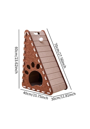 Homyl Kedi Tırmalama Pedi Keçe Ayaklı Tahtası Kapalı Kediler