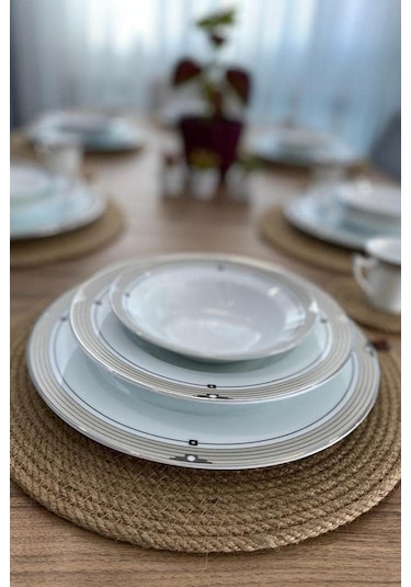 6'lı Bambu Amerikan Servis Hasır 1. Kalite Örgü Yanmaz Tabak Tava Tencere Altlığı 34 X 34 Cm Sarı