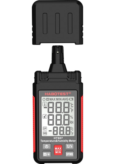Springsun Habotest Ht607 El Tipi Dijital Termo-higrometre: Sıcaklık/nem/çiy Noktası Ölçer, Maks/min/veri Özellikli