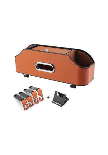 Xiyyadms Araç Koltuk Düzenleyici: Telefon Tutucu, Bardak Yuvası, Mendil Kutusu İle Çok Fonksiyonlu Araç Depolama Çözümü