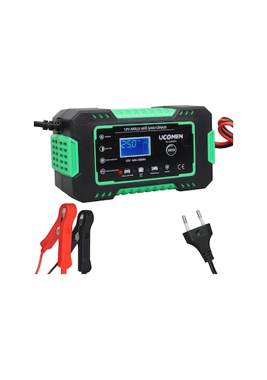Uc-c120501a 12v 6a Yeşil Led Göstergeli Akü Şarj Cihazı