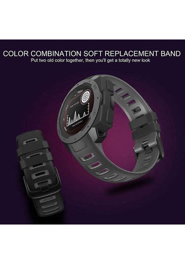 Garmin Instinct Taktik / Gelgit / Esports İçin Uygun Çift Renkli Silikon Saat Kayışı Garmin Instinct2 Solar Yedek Bilek Kayışı