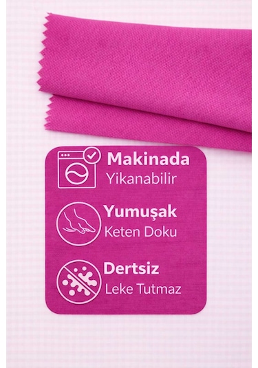 Perdeyap1980 Açık Mürdüm Ada Fon Perde Tek Kanat 1/3 Sık Pile Açık Mürdüm