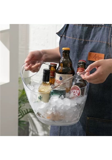 Jialan 8l Temizle Plastik Buz Kovası Veya Şampanya Şişeleri Ev Diğer