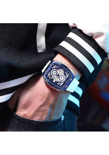 Curren 8442 Beyaz Erkek Kol Saati