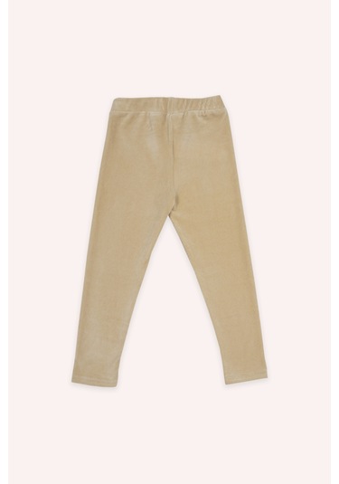 Kız Çocuk Fitilli Tayt Bej 001