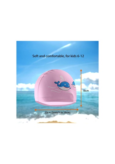 6-12 Yaş Arası Çocuklar İçin Yüzme Boneleri, Balina Desenli, Pu Y Pembe