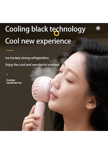 Buz Sıkıştırma Fan Usb Şarj Edilebilir Taşınabilir Mini Rüzgar Taşınabilir Buz Top Soğutma Küçük Fan Pembe