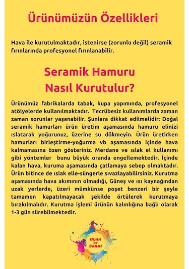 Seramik Hamuru 4000 Gram - 4kg